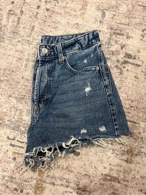 Target Distressed Blue Denim Jean Shorts